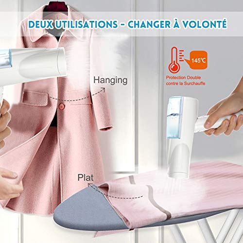 Défroisseur Vapeur Portable, Repassage Vapeur Pliable, 3 Niveaux de Vapeur, Réchauffage Rapide pour Vêtements, Léger et Parfait pour le Voyage