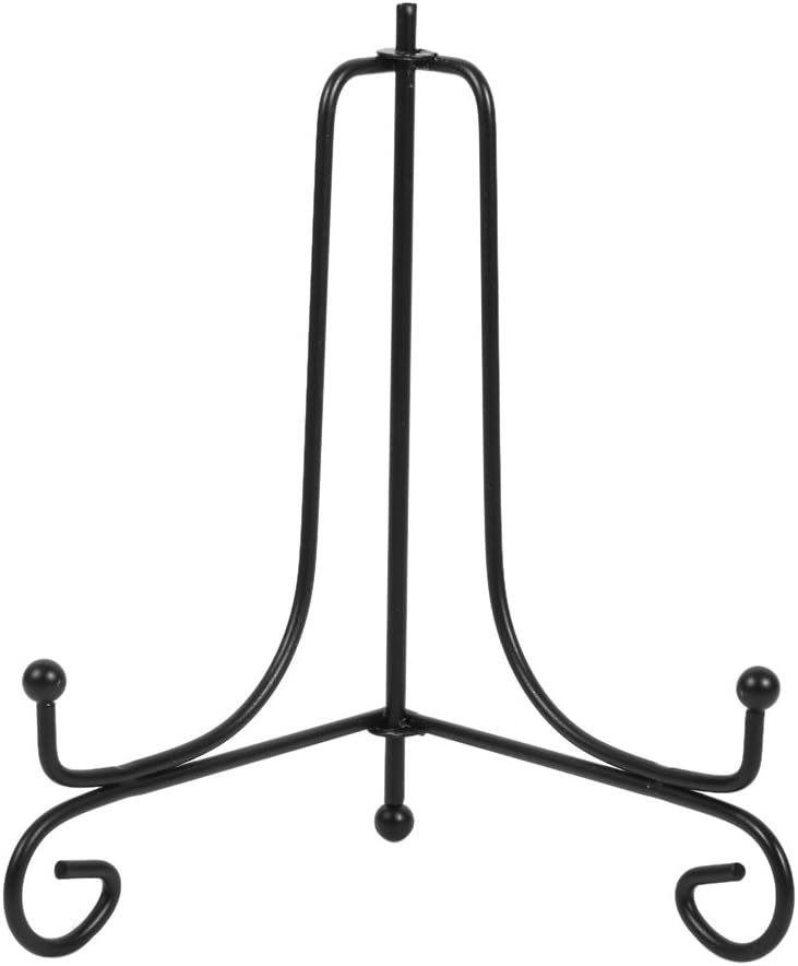 Iron Display Stand, 6" Metal Easel Classic Table Display Stand Bowl