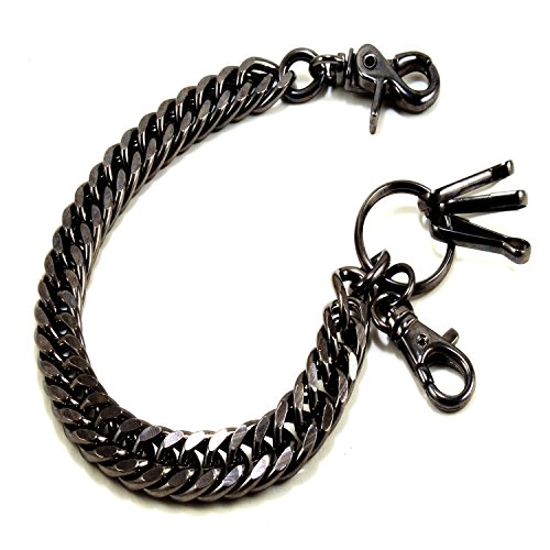 Doublek Heavy Biker Trucker Keychain Key Jean Wallet Chain (20") BLK CS1120BLK