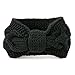 NISHAER Women's Chunky Knit Wide Headband Turban Styled Headwrap, Black, One size