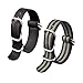 Ritche 2pc 20mm Watch Band with 1.5mm Thickness Quality Nylon Nato Strap and Heavy Duty Brushed Buckle (Black/Black,grey)
