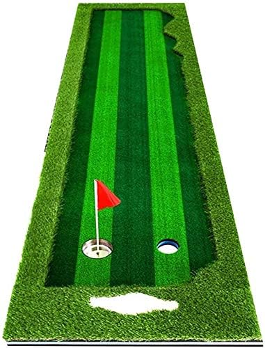 ゴルフパッティングマット 屋外ゴルフパッティンググリーンプラクティスマット2つの穴75 300cm ポータブルゴルフヒットマットパタートレーナートレーニングエイド ゴルフパット練習器具 ゴルフショット用マット Olmed Med Br