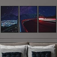 3 Piece Framed Canvas Wall Art Colorful Industrial Lights Canvas Prints Home Artwork Decoration for Living Room,Bedroom - 16