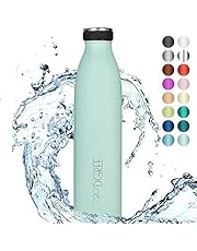 720°DGREE Edelstahl Trinkflasche “milkyBottle” - 750ml, 1L - BPA-Frei, Auslaufsicher, Kohlensäure geeignet - Thermosflasche für Sprudel, Sport, Uni, Schule, Fitness, Outdoor, Camping
