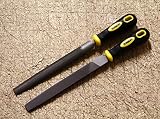 Rolson 24705 2 pc 150 mm File Set with Rubber Grips Flat and Half Round view 2