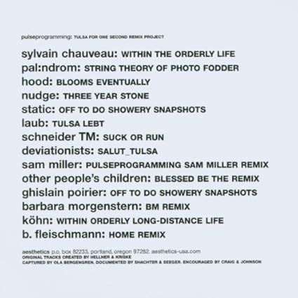 Comprar en Amazon Tulsa for One Second Remix Project de Pulseprogramming