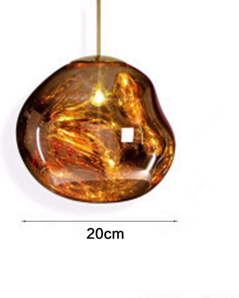 Post-Modern Melt Glass Pendant Lights Shade Lava Irregular Lamp Ceiling Suspension Hanging Light Cover for Bedroom Living Room Restaurant