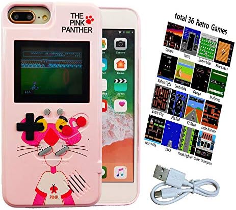 Color Screen Game Case for iPhone with 36 Small Games, Retro Gaming Case for iPhone 6P/6SP/7P/8P