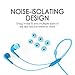 MEE audio RX18P Comfort-Fit in-Ear Headphones with Enhanced Bass and Inline Microphone and Remote (Blue)