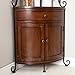Belham Living Portica Wrought Iron and Wood Corner Bakers Rack