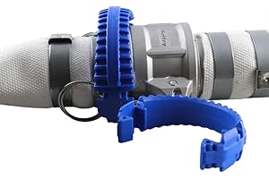 FireHoseDirect Camlock Safety Locks - Fits 2" Cam & Groove - Made in USA - Heavy Duty Plastic - Blue