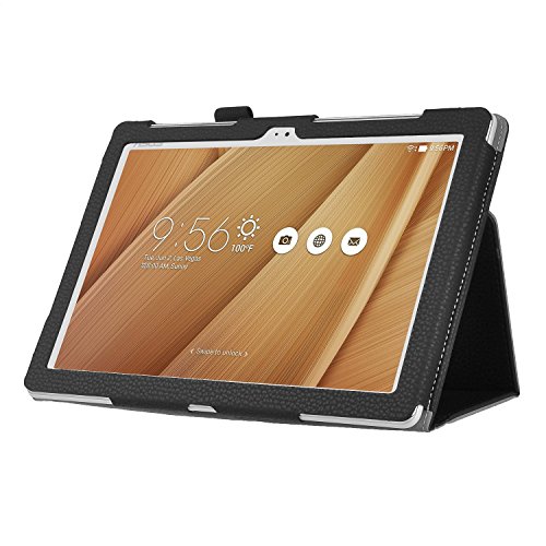 ASUS Zenpad 8 Z380M Case, IVSO ASUS Zenpad 8.0 Z380M Case Leather Slim-Book Stand Cover Case-for ASUS Zenpad Z380M-A2-GR 8" Tablet (Black)