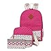 Veenajo Casual Lightweight Canvas Backpacks Cute Dot Bookbag Shoulder Bag School Backpack for Teen