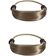Mia Beauty Tonytail Ponytail Wrap Hair Accessory made of Synthetic Hair on Elastic Rubber Band for Hair Wrapped Look, Women, Teens, Girls, Dancers - Blonde 2 pcs