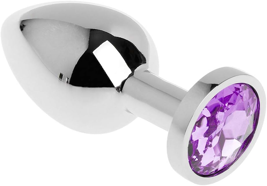 YHUA Crystal Rhinestone Stainless Steel Small Size Plug - Purple for Lovers