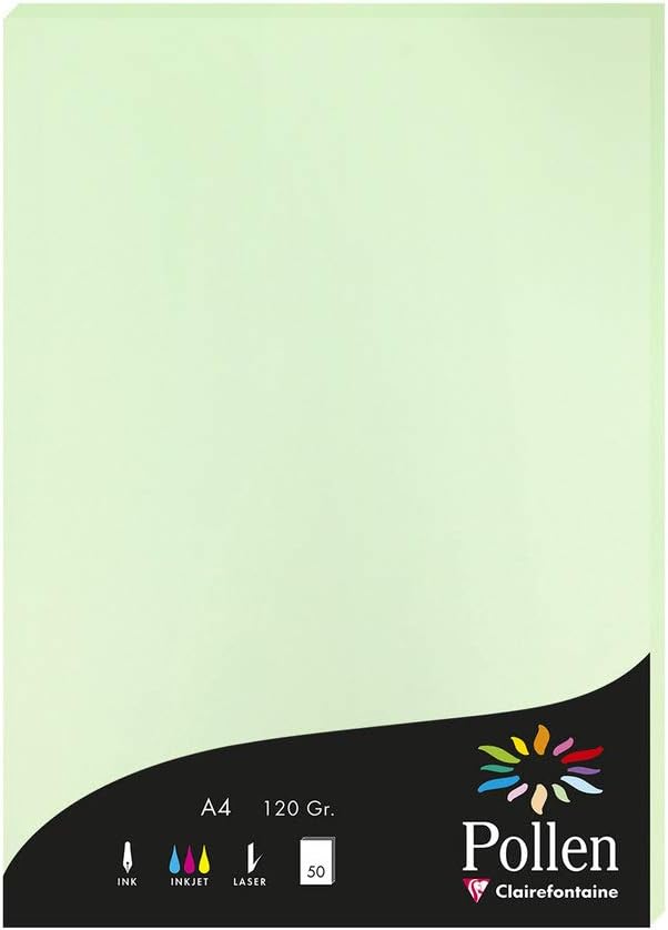 Clairefontaine 4205C Wallet A4 50 Sheets 120gsm Pollen Green Paper