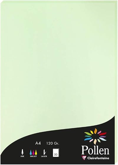 Clairefontaine 4205C Wallet A4 50 Sheets 120gsm Pollen Green Paper