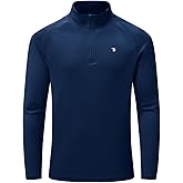 BASUDAM Men's Workout Shirts Quick Dry UPF 50+ Sun Protection Long Sleeve Quarter Zip Pullover Athletic T-Shirts