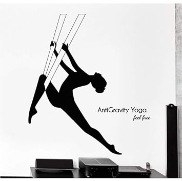 Wandkunst Remeovable Wandaufkleber Yoga Anti-Schwerkraft Zen Buddha Buddhismus Sport Vinyl Aufkleber, 72X83Cm