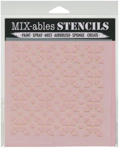 My Favorite Things MIX-ables Stencil, 6 by 6-Inch, Tiled Hearts