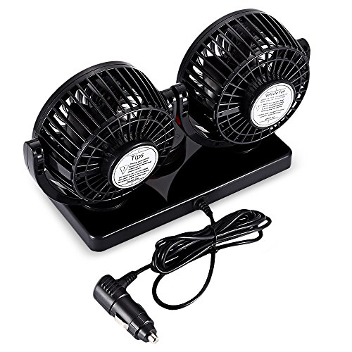 Mitchell Double Fans Combination 360 Degree Rotating Car Cooling Fan Air Conditioner for Cars