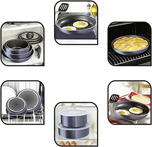 Tefal INGENIO ELEGANCE Set de 3 Casseroles 16/18/20 cm (1,5/2,1/3 L) + 1 Poignée Amovible Gris Pailleté L2319302 - Cuisine A Vivre Tefal INGENIO ELEGANCE Set de 3 Casseroles 16/18/20 cm (1,5/2,1/3 L) + 1 Poignée Amovible Gris Pailleté L2319302