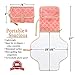 Portable Changing Pad & Clutch Station for Diaper Bag | Pink | Perfect Gift for Girl Baby Shower | Infants & Newborns | Waterproof Liner & Head Cushion | Travel Organizer with Stroller Strap