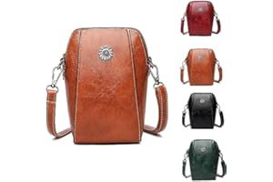 RAIPULT All-match Vertical Cellphone Bag, Mini Shoulder waterproof Crossbody Wallet Phone Bag for Women