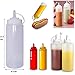 Healthcom 6pk 8 oz Food Dispensers Plastic Squeeze Bottles Condiment Bottles Twist On Cap Lids Multi Purpose Squeeze Bottles