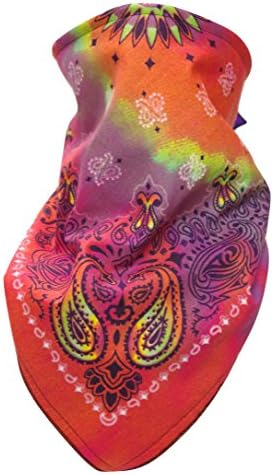 Fierce Face Protection Fleece Lined Bandana Tie Dye Paisley