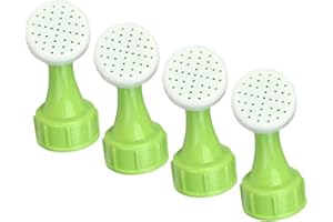 LALAFINA 4Pcs Watering Can Heads with Bottle Adapter Easy Install Plastic Sprinkler Nozzles for Fine Indoor