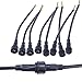 CHINLY 10pairs 3Core 3pin BLACK Pigtail Plastics waterproof IP65 LED Connector Male Female for 3528 5050 LED Strip Light, Applicable 18AWG 0.75mm² 22mm Nut
