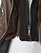 WJC664 Womens Faux Leather Jacket With Hoodie XL Coffee