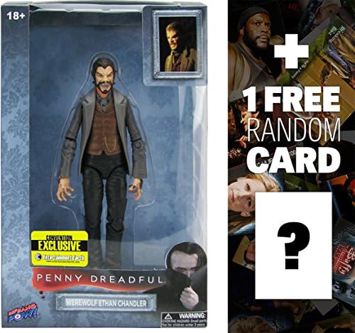 Ethan Chandler Werewolf: ~6" Penny Dreadful Action Figure Series + 1 FREE American TV Themed Trading Card Bundle