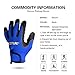 Goture Outdoor Sport 2 Cut Fingers Gloves Anti-Slip Skidproof for Fishing Hunting Riding Cycling (Blue)