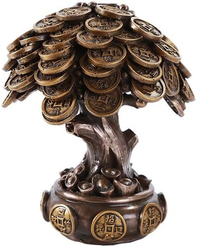 Feng Shui Golden Money Coin Tree Of Wealth & Abundance Decor Talisman Figurine