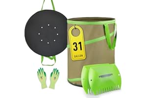 Colwelt Collapsible Leaf Bags 31Gallon, Pop-up Reusable Garden Bag Collapsible for Yard Waste, Heavy Duty Collapsible Trash Can with Hard shell Base, Garden Waste Yard Bags for Yard Garden Camping