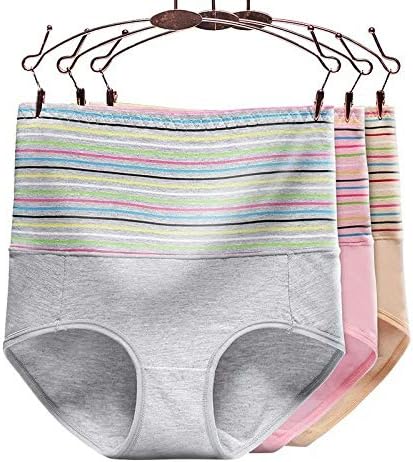 PLUMBURY® Women’s Cotton High Waist Tummy Control Panty Free Size (Pack of 3) Pink/Beige/Grey PLUMBURY® Women’s Cotton High Waist Tummy Control Panty Free Size (Pack of 3) Pink/Beige/Grey