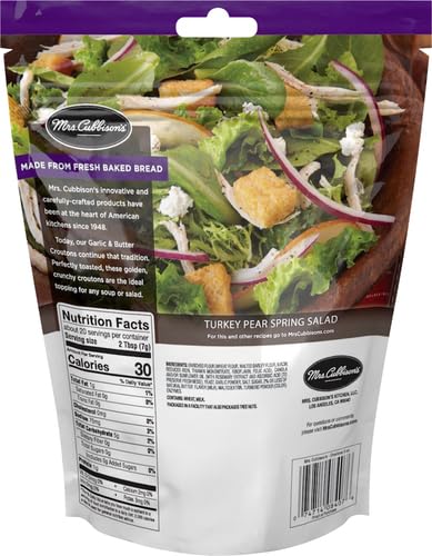 MRS. CUBBISON’S FRENCH BREAD CROUTONS, GARLIC & BUTTER, 5 OZ