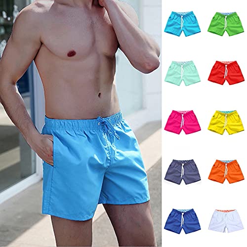 YHIIen Zwemshorts voor heren, boxershort met zakken met zak en verstelbaar trekkoord, zomer, sneldrogende zwembroek… - Image 4