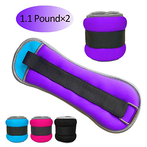 Vaupan Ankle/Wrist Weights, Small Leg Arm Hand Cuff Weights for Women Men Kids, Exercise Equipment with Adjustable Straps for Fitness Gym Dancing Walking Jogging Gymnastics Aerobics (1 Pair, 1lb 2lb) - Thumbnail 6