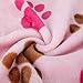 KOOLTAIL Large Dog Fleece Blanket - Pet Throw Bed Blankets Paw Print 60