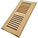 Homewell White Oak Wood Floor Register, Drop in Vent with Damper, 4x10 Inch, Unfinished