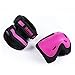 2PM SPORTS Girl's Pink Protective Gear Set - Knee Pads Elbow Pads and Wrist Guards for Kids Rollerblades Skateboarding, Inline Roller Skating, Cycling, Balance Bikes, and Scooters - Medium