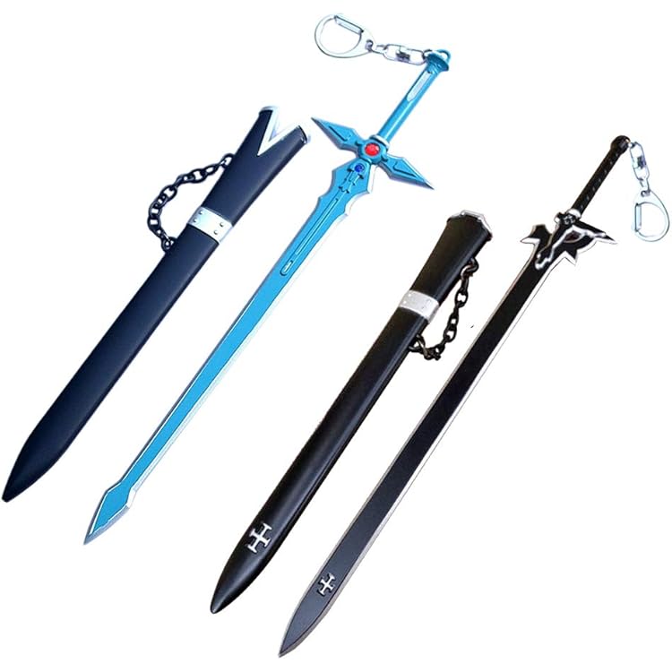 FAYAIALO 8.7 inches SAO Kirito Elucidator Dark Repulsor Sword Mini