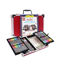 Mobee 97-Piece Artist Box Art Set with Aluminum Case,Kids Pencil Crayon Kit for Painting & Drawing