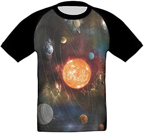 Fireball Sun Solar System Jersey Baseball Tee T Shirts For Kids Toddler Baby Boys Girls