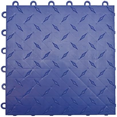 Speedway Garage Tile 789453BL50 Garage Floor 6 Lock Diamond Tile (50 Pack), Blue