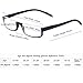 Kerecsen Reading glasses 2 Pair Half Moon Half Frame Readers Spring Hinge Men and Women Glasses (2 Pack Black, 1.50)