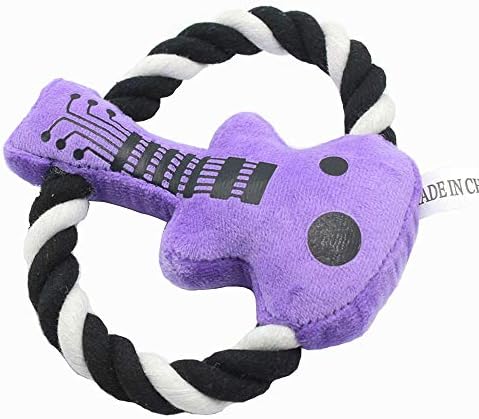 Hongxingyuan 犬 おもちゃ 噛むおもちゃ ギター型の投げるおもちゃん みトレーニングのおもちゃインタラクティブ